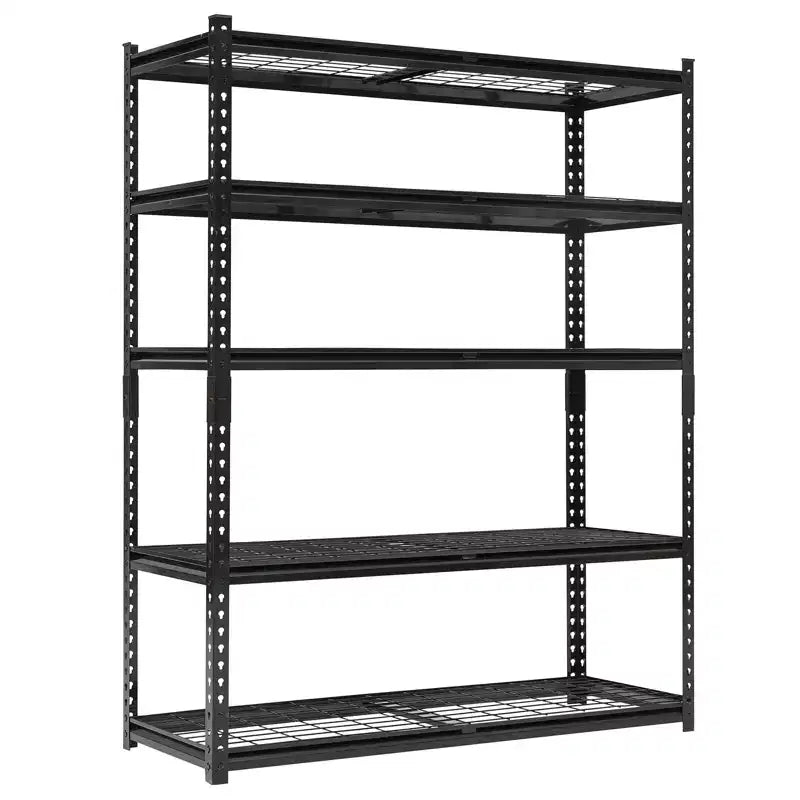 5 Tier Adjustable Utiliy Shelves, 2000 Lbs Heavy Duty Metal Garage Shelves Units,Storage Shelves, Freestanding Shelving Units