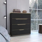 Commode à 4 tiroirs avec tiroirs spacieux et plateau robuste en bois manufacturé