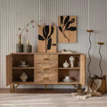 Commode et chiffonnier en bois clair à 6 tiroirs avec tiroirs coulissants fluides