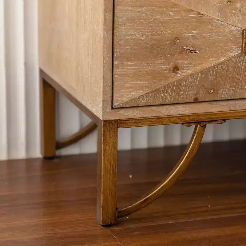 Commode et chiffonnier en bois clair à 6 tiroirs avec tiroirs coulissants fluides