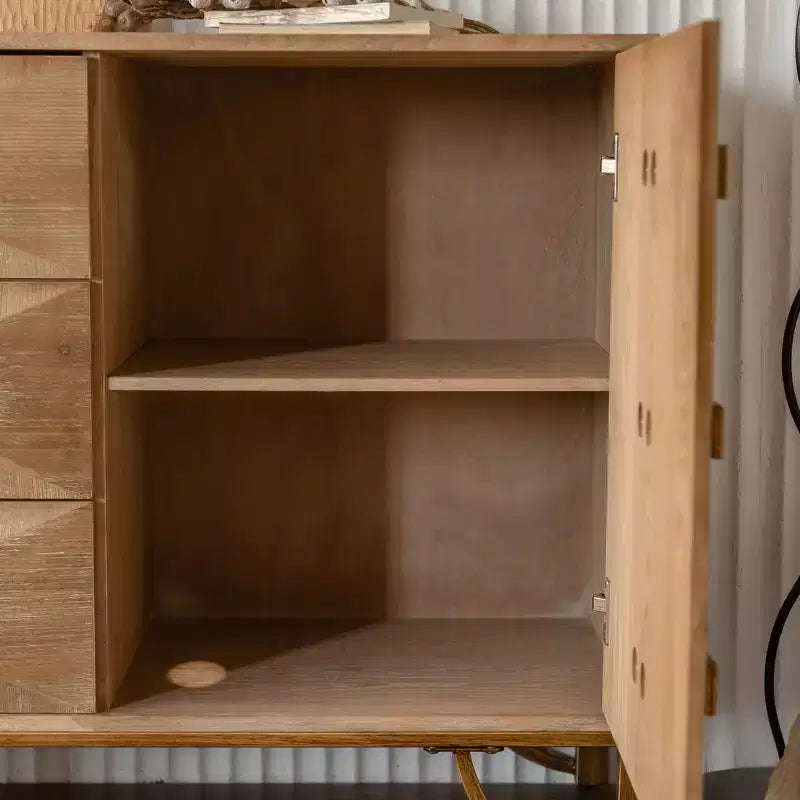 Commode et chiffonnier en bois clair à 6 tiroirs avec tiroirs coulissants fluides