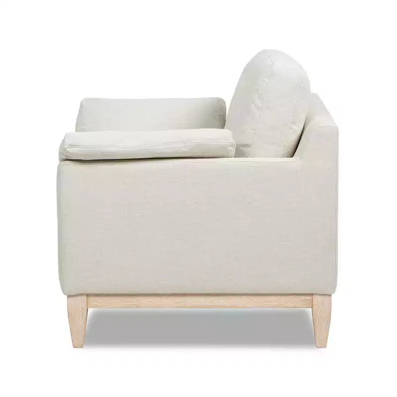 Fauteuil d'appoint moderne 36" de style ferme, blanc lin