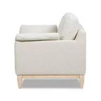 Fauteuil d'appoint moderne 36" de style ferme, blanc lin