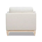 Fauteuil d'appoint moderne 36" de style ferme, blanc lin