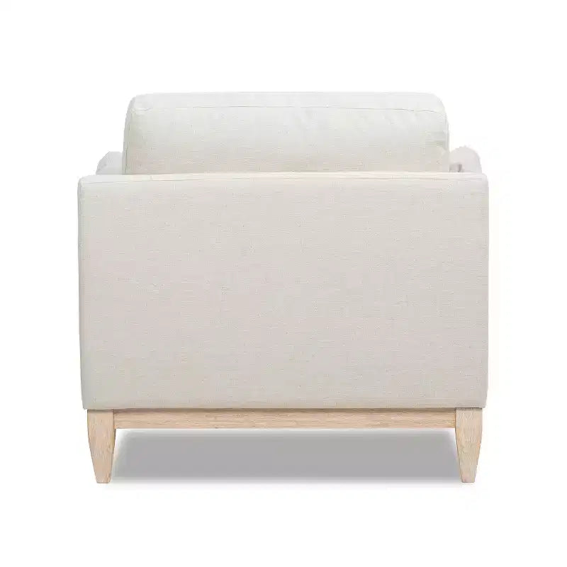 Fauteuil d'appoint moderne 36" de style ferme, blanc lin