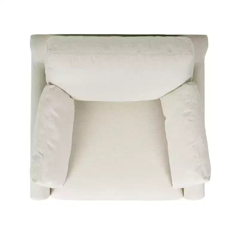 Fauteuil d'appoint moderne 36" de style ferme, blanc lin