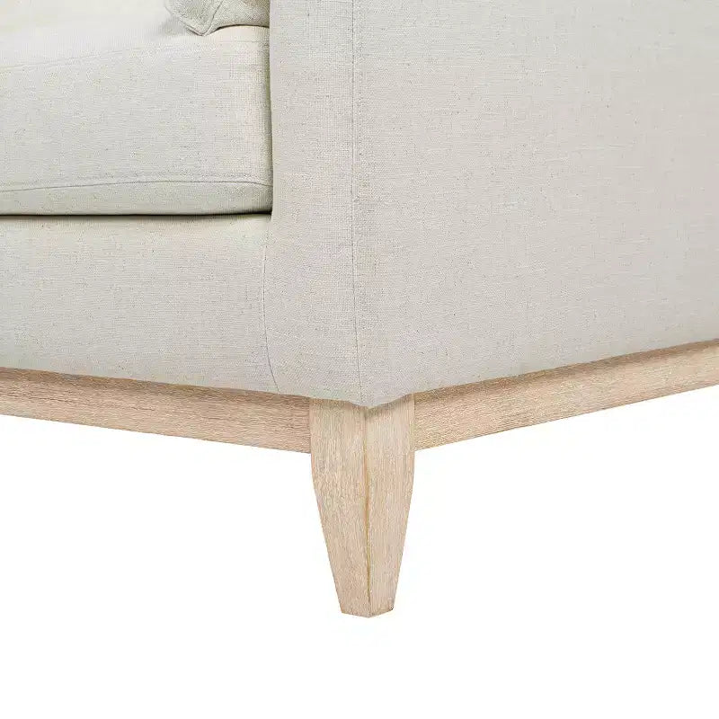 Fauteuil d'appoint moderne 36" de style ferme, blanc lin