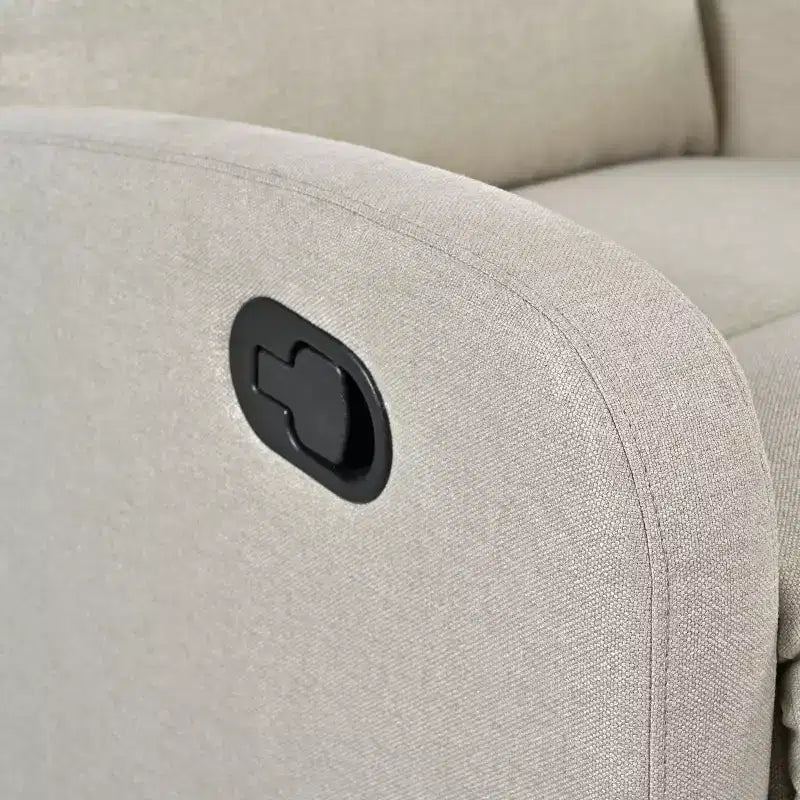 Fauteuil inclinable rembourré contemporain avec dossier réglable à 3 angles