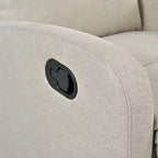 Fauteuil inclinable rembourré contemporain avec dossier réglable à 3 angles