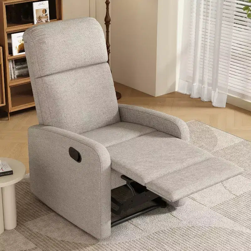 Fauteuil inclinable rembourré contemporain avec dossier réglable à 3 angles