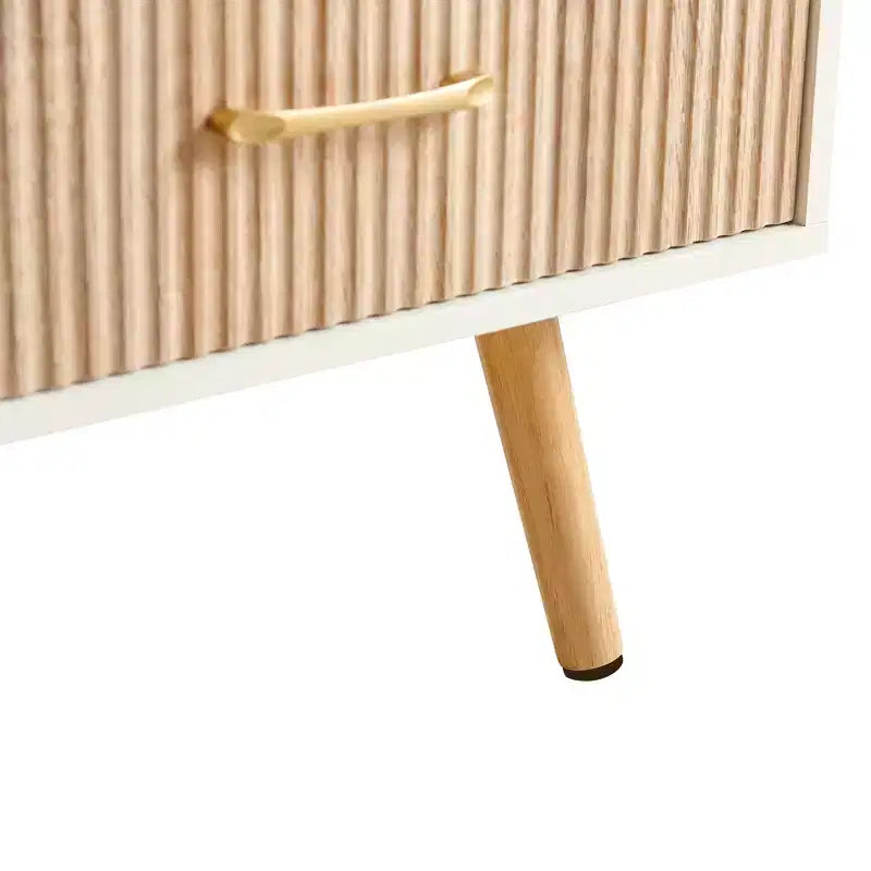 Table basse rectangulaire blanche avec tiroir coulissant pour rangement