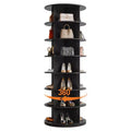 GustoWave 7 Tier Rotating Shoe Rack Tower, Free Standing Spinning Shoes Organizer, 360Revolving Vertical Shoe Display, Round Shoes Storage Rack